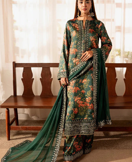 3 Piece | Bottle Green | Stitched