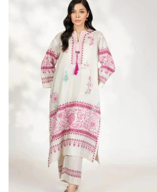 2 Piece | Dusty Pink| Silky Lawn Stitched