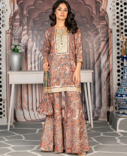 2 Piece | Mehar | Stitched Dress With Pouch