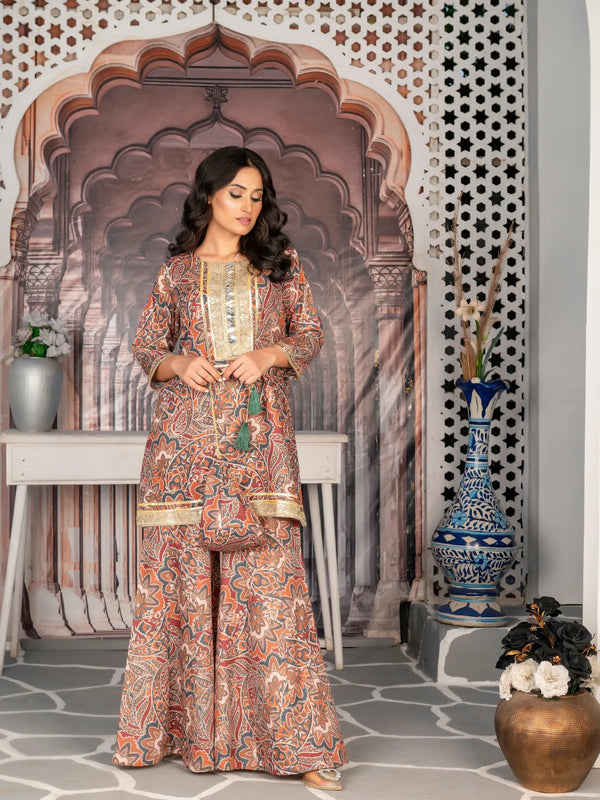 2 Piece | Mehar | Lawn Stitched Dress With Pouch