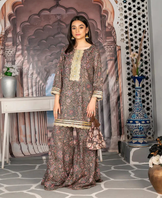 2 Piece | Noor |  Stitched Dress With Pouch