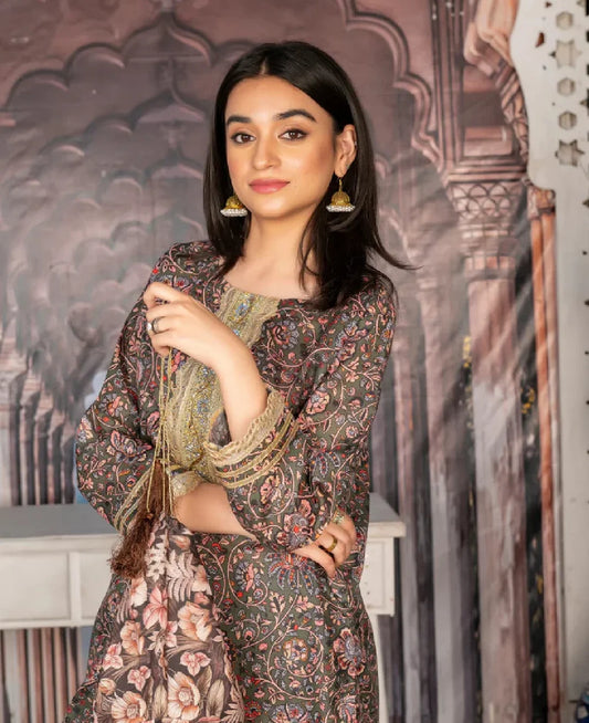 2 Piece | Noor |  Stitched Dress With Pouch