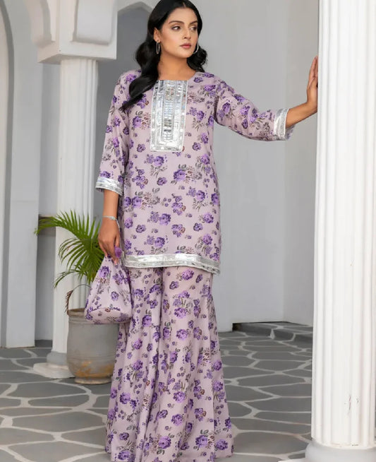 2 Piece | Gull |  Stitched Dress Without Pouch