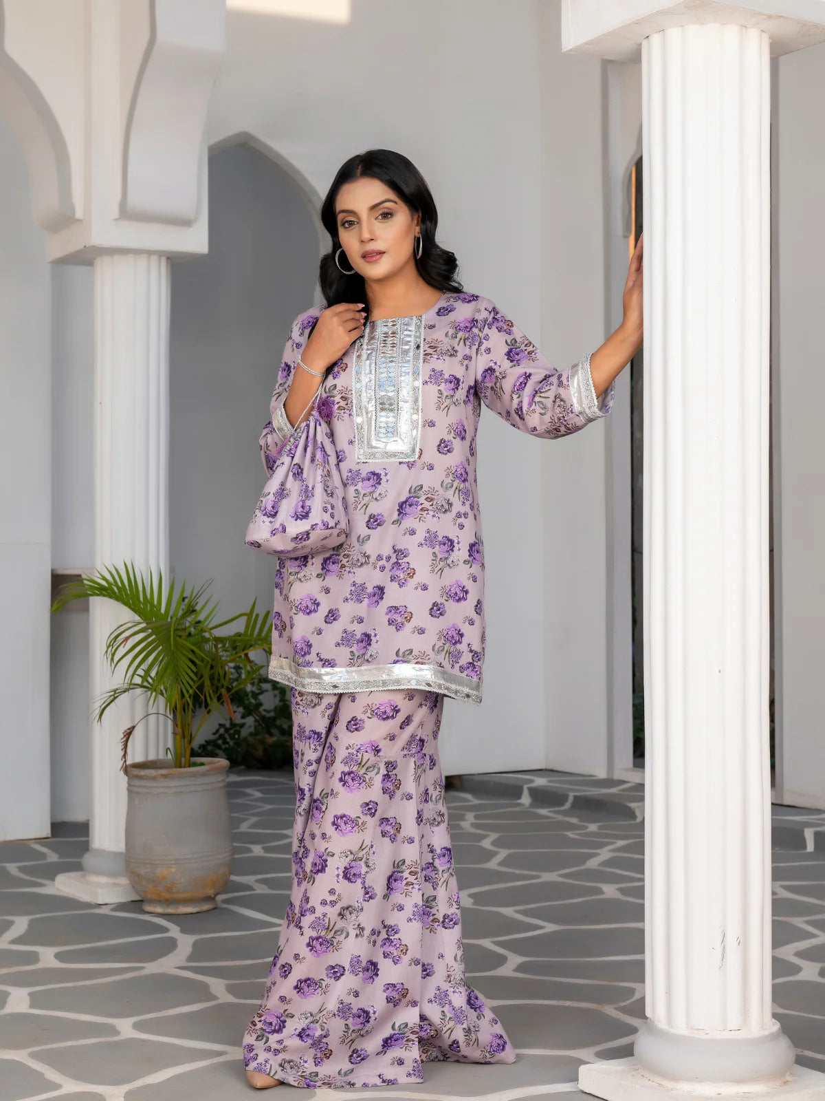 2 Piece | Gull | Lawn Stitched Dress With Pouch
