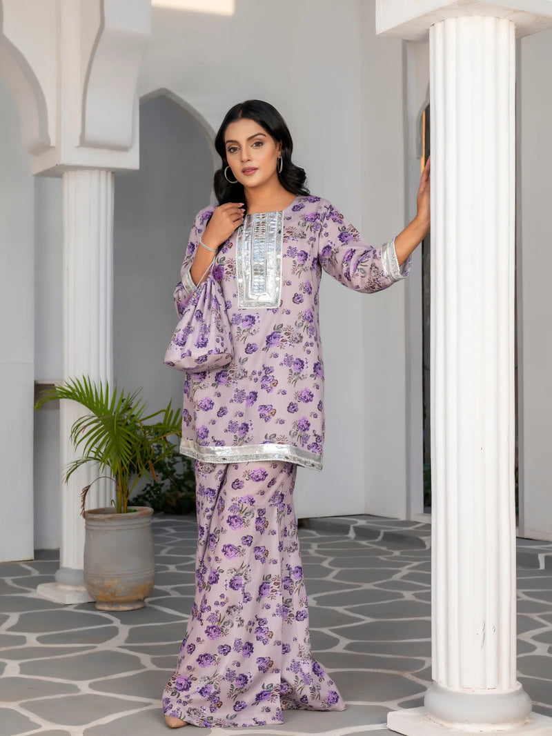 2 Piece | Gull | Lawn Stitched Dress With Pouch