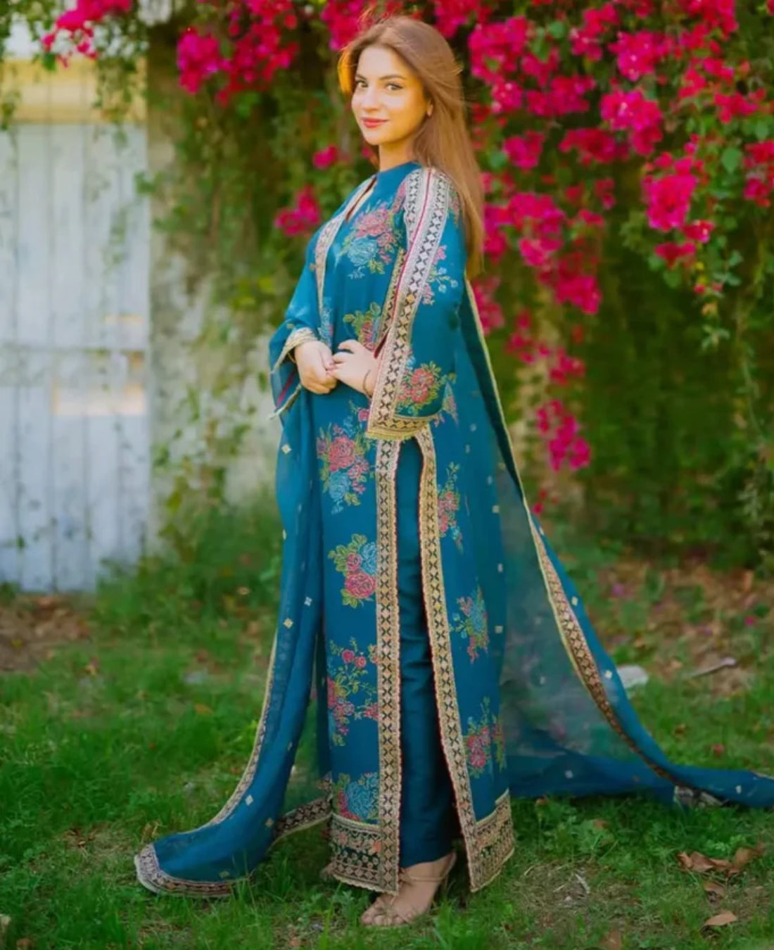 3 Piece | Teal | Embroidered Stitched