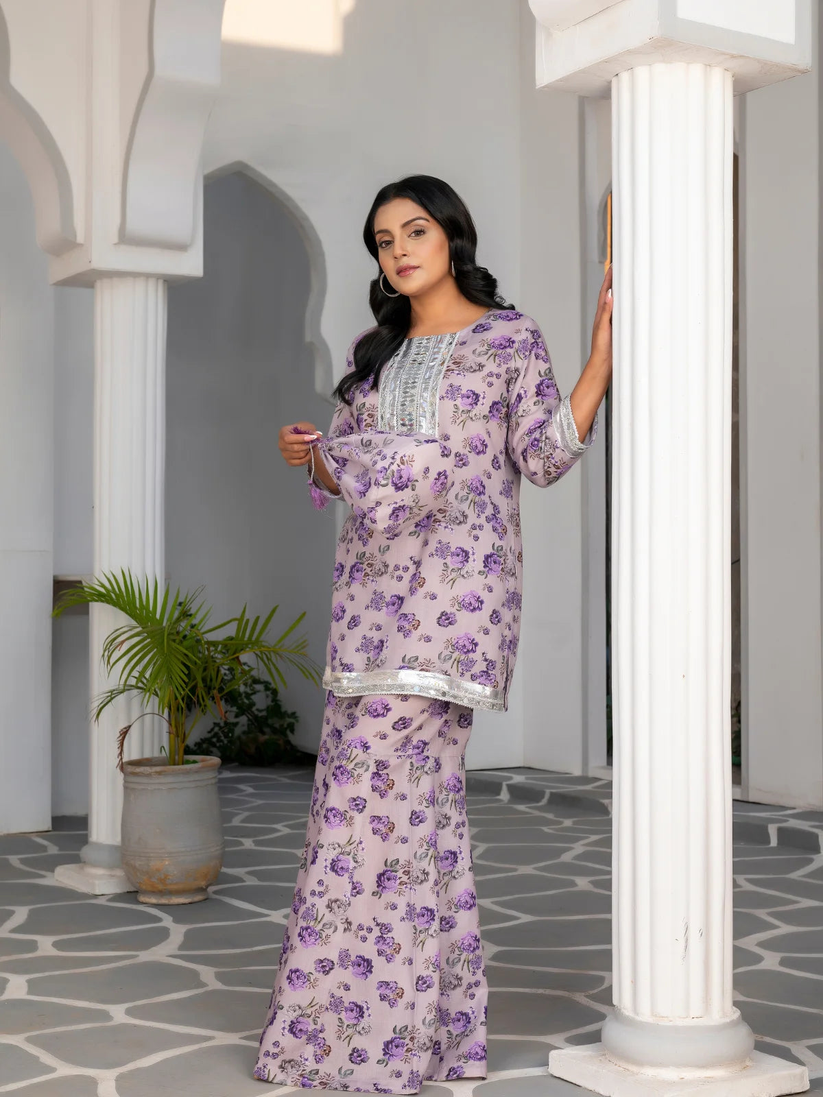 2 Piece | Gull | Lawn Stitched Dress With Pouch