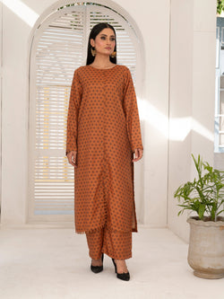 2 Piece | Bronze | Printed Loop Design