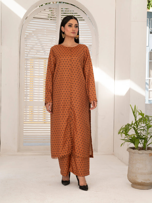 2 Piece | Bronze | Printed Loop Design