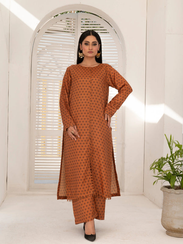 2 Piece | Bronze | Printed Loop Design