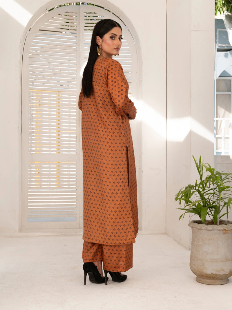 2 Piece | Bronze | Printed Loop Design