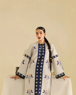 2 Piece | Ivory White | Silky Lawn Stitched