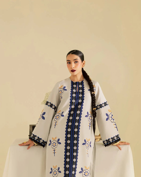 2 Piece | Ivory White | Silky Lawn Stitched