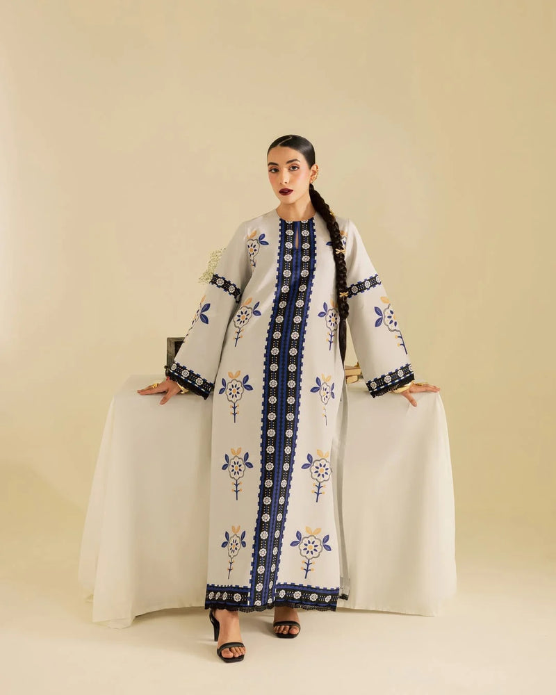 2 Piece | Ivory White | Silky Lawn Stitched
