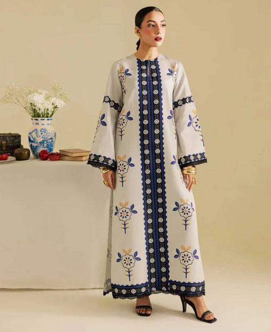 2 Piece | Ivory White | Silky Lawn Stitched